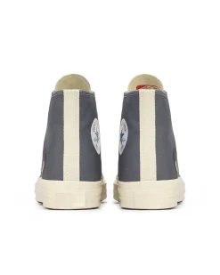 Comme des Garçons Play Converse Big Heart High Top Sneakers Grey