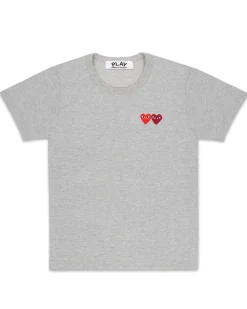 Comme des Garçons Play Double Heart T-Shirt Grey