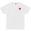 Comme des Garçons Play Embellished Red Heart T-Shirt White/Red