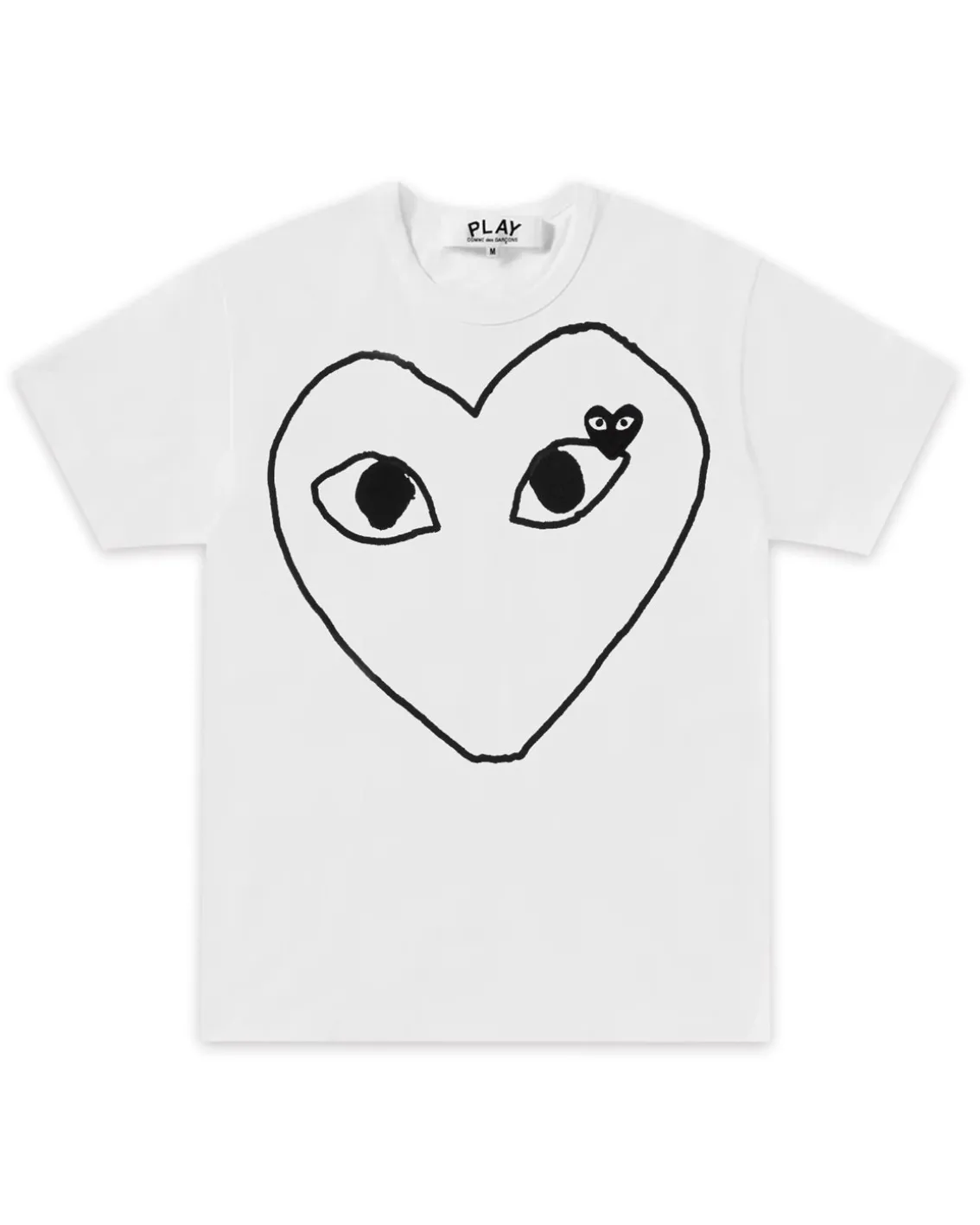 Comme des Garçons Play Graphic Black Heart T-Shirt White