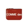 Comme des Garçons Wallet Huge Logo Zip Pouch Red