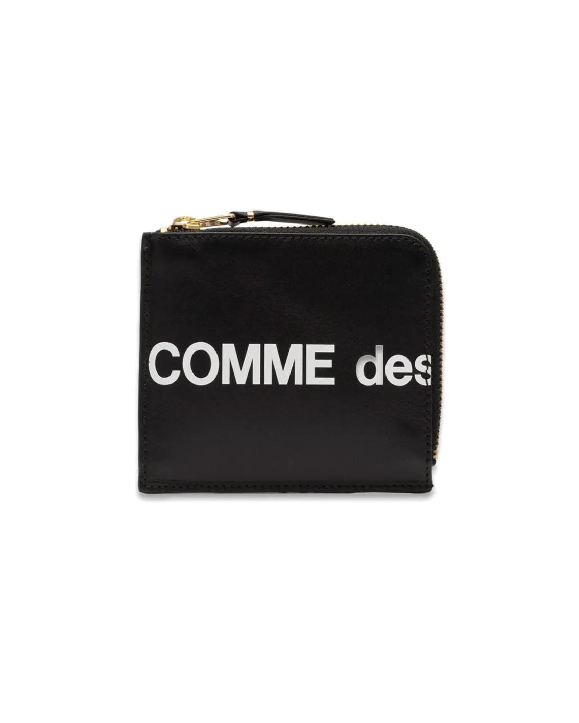 Comme des Garçons Wallet Huge Logo Zip Around Wallet Black