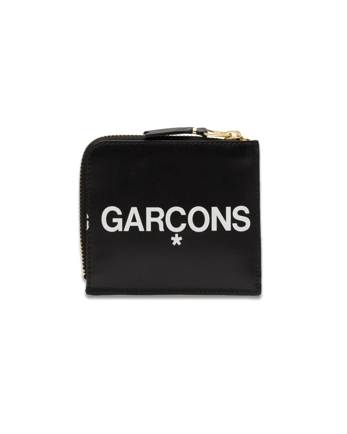 Comme des Garçons Wallet Huge Logo Zip Around Wallet Black