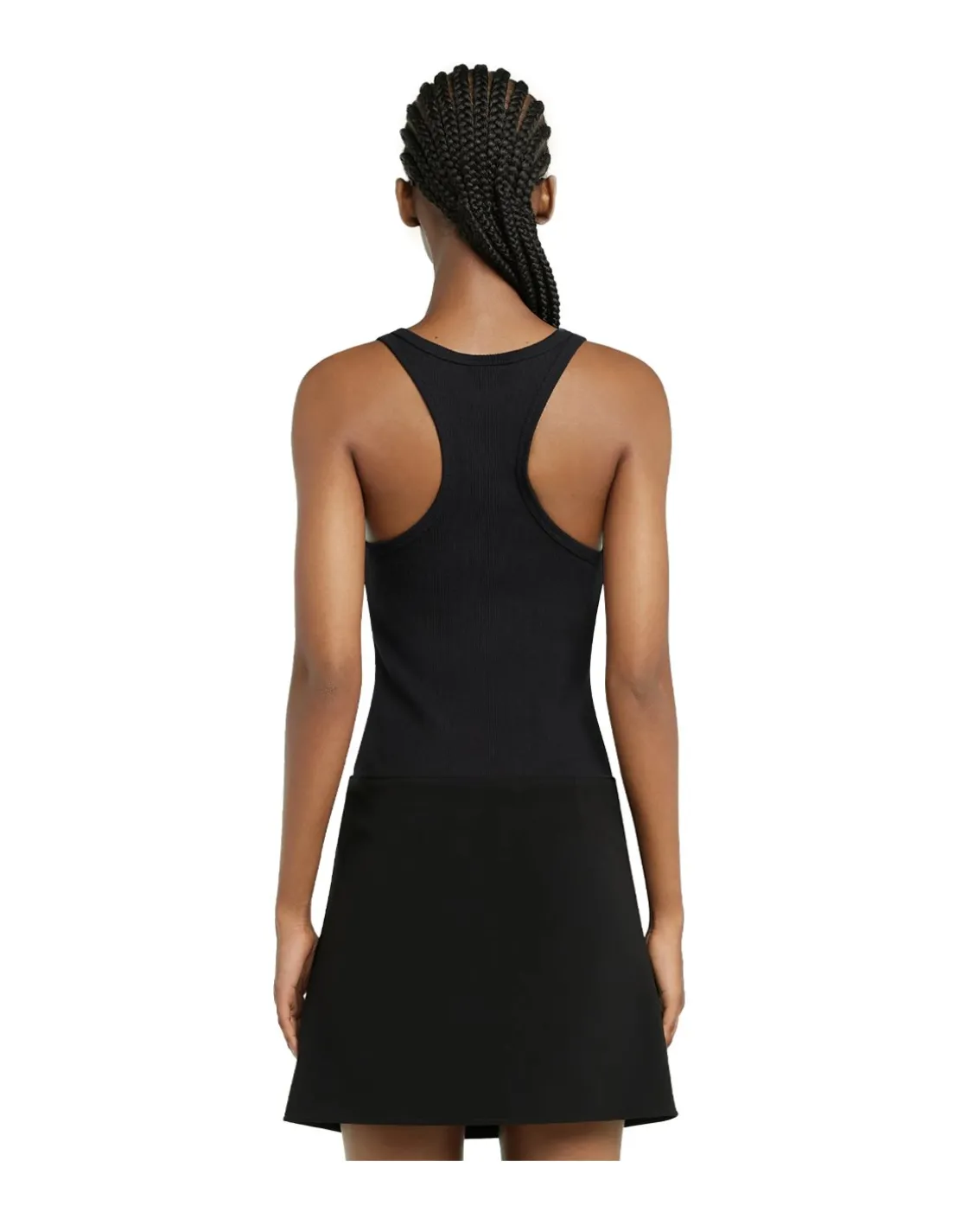 Courrèges Buckle 90'S Rib Tank Top Black