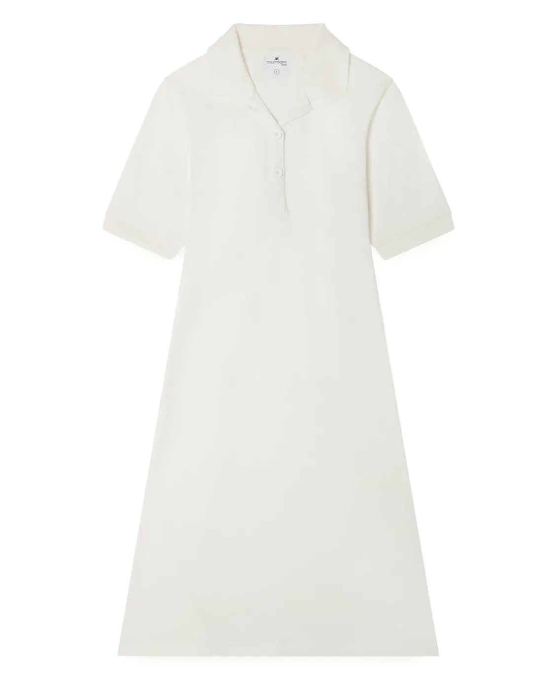 Courrèges Polo Piqué Dress Natural