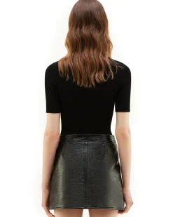 Courrèges Reedition Knit Short Sleeve Jumper Black