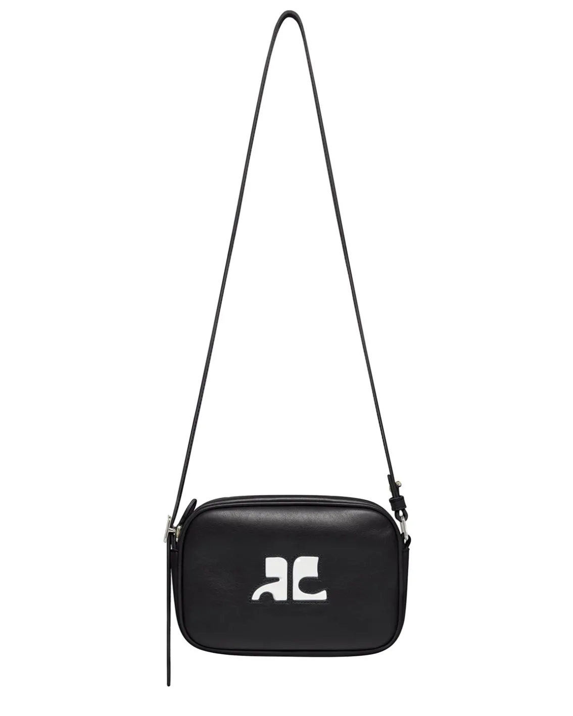 Courrèges Reedition Leather Camera Bag Black