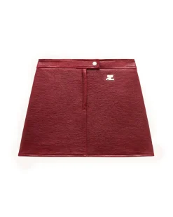 Courrèges Reedition Vinyl Mini Skirt Red