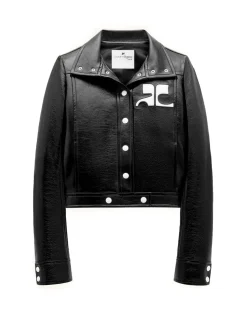 Courrèges Reedition Vinyl Jacket Black