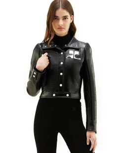 Courrèges Reedition Vinyl Jacket Black