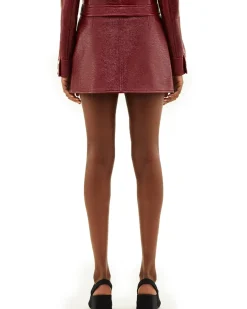 Courrèges Reedition Vinyl Mini Skirt Red