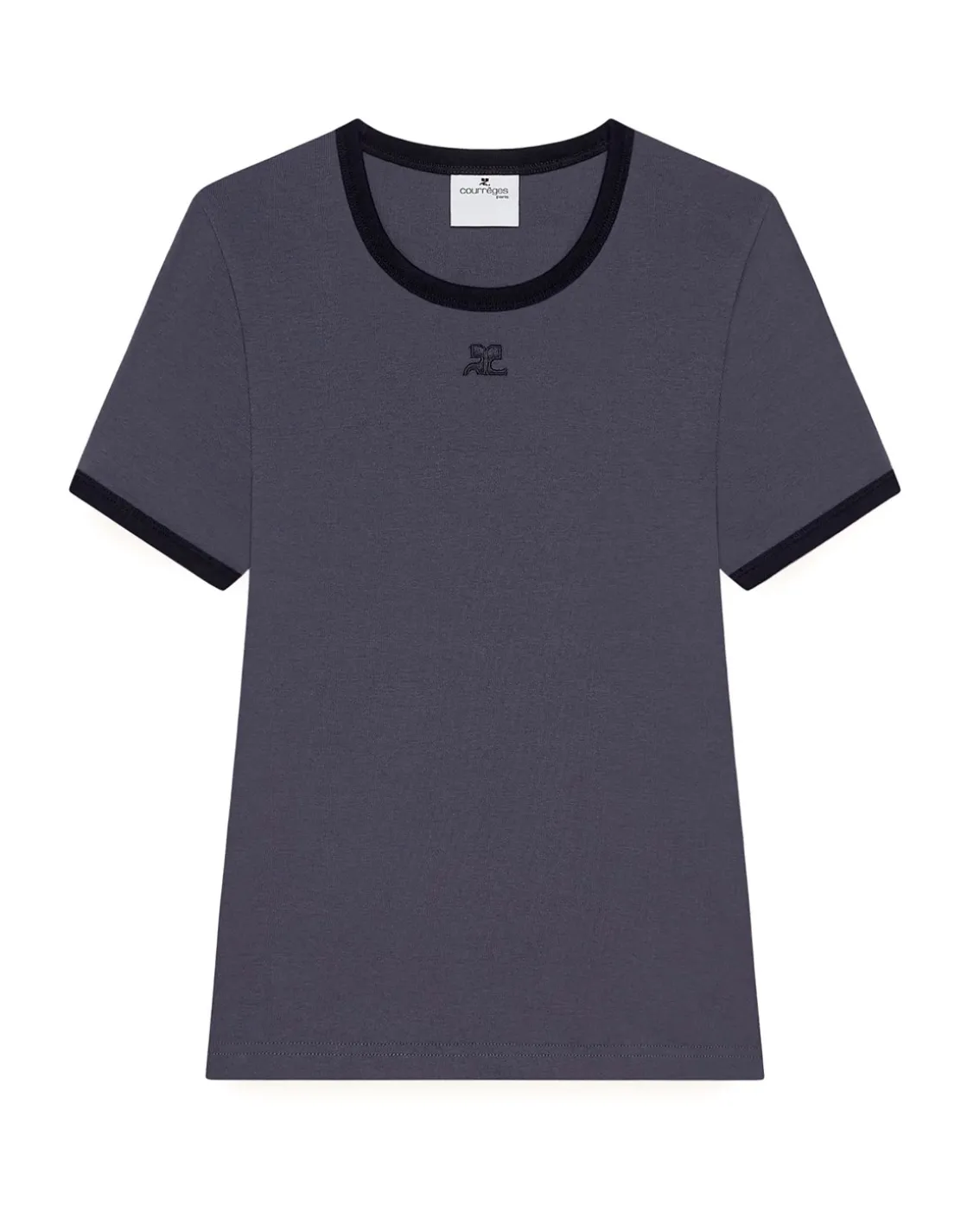 Courrèges Signature Contrast T-Shirt Denim/Black