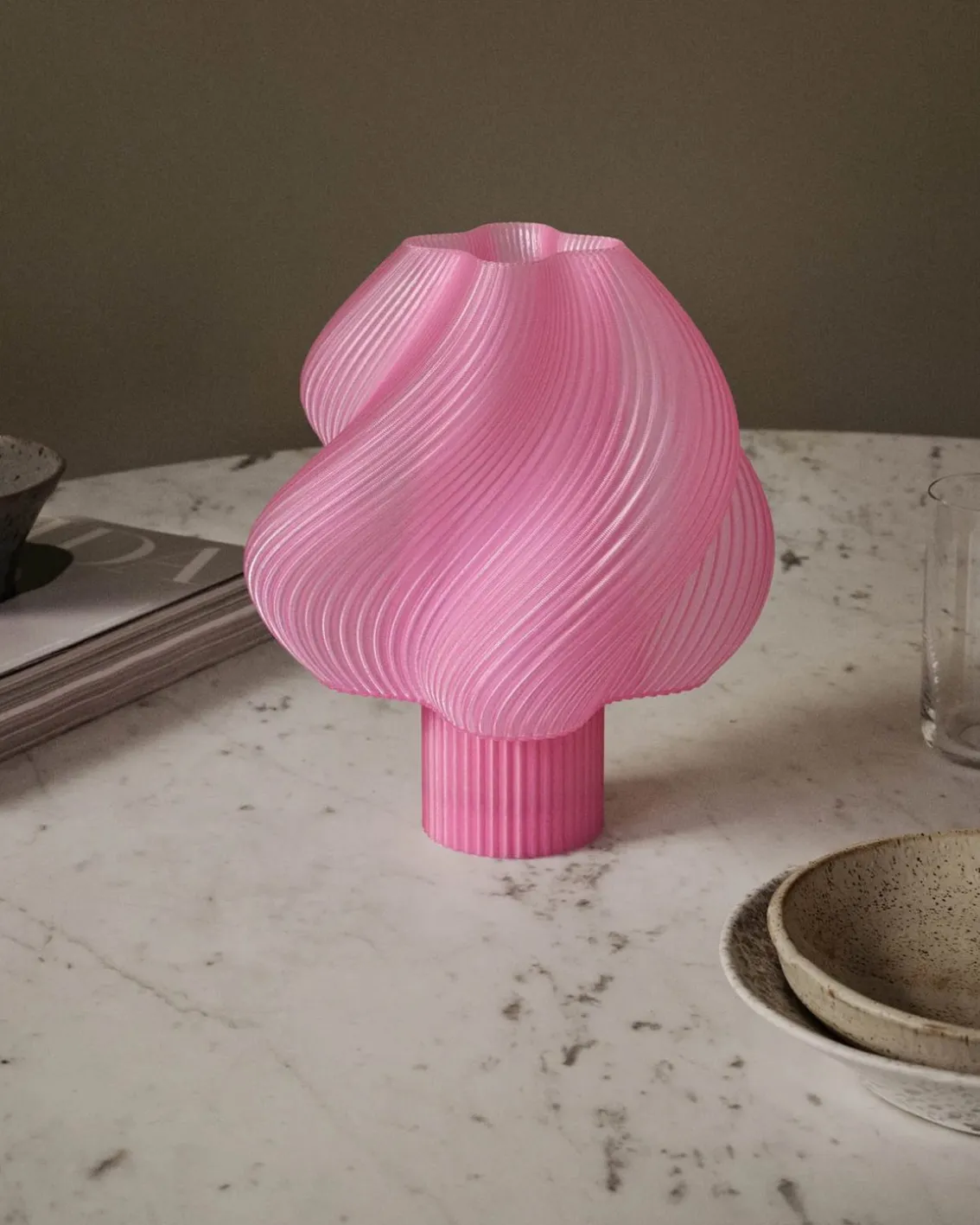 Crème Atelier Soft Serve Lamp Portable Sorbet Rose
