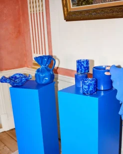 Crumple Vase Blue
