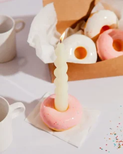 Donut Candle Holder Pink