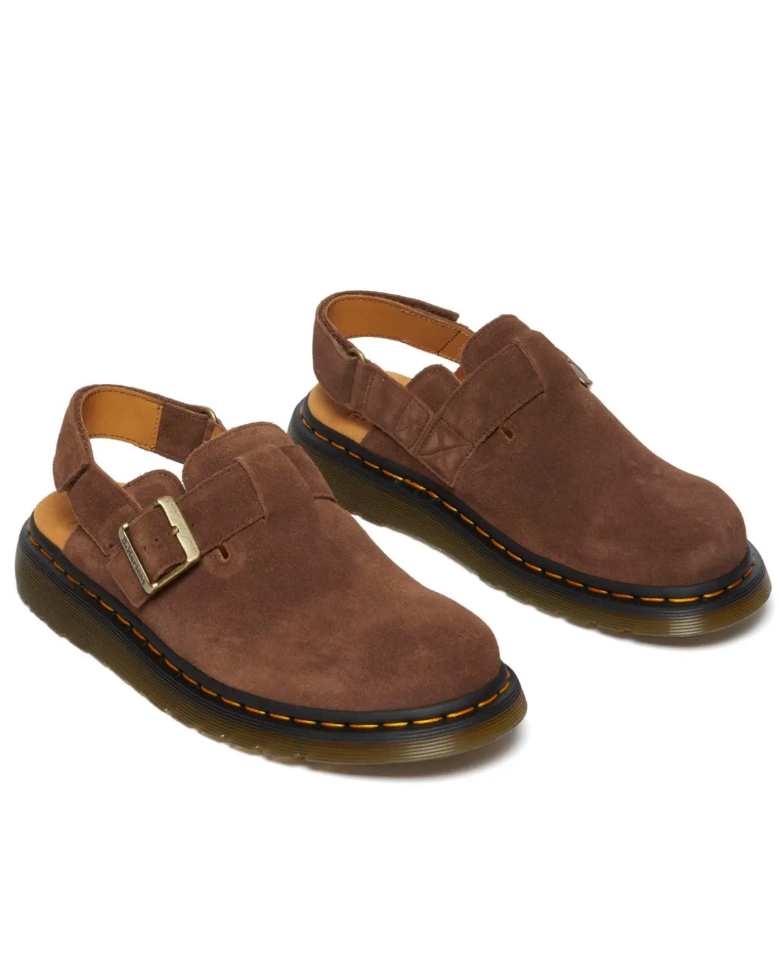 Dr Martens Jorge Ii Slingback Mules Brown E.H Suede
