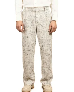 Drôle De Monsieur Baggy Tweed Pants Ecru