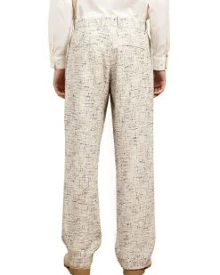Drôle De Monsieur Baggy Tweed Pants Ecru
