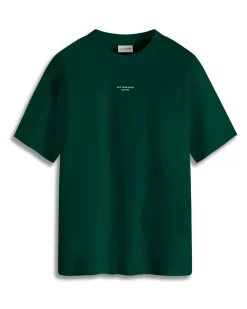 Drôle De Monsieur Classic Slogan T-Shirt Dark Green