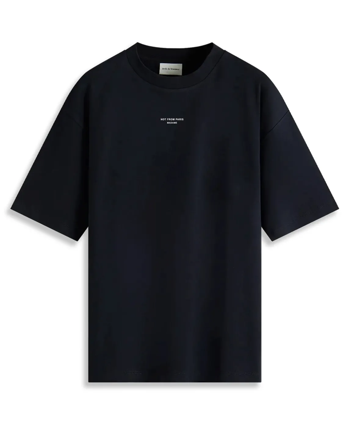 Drôle De Monsieur Classic Slogan T-Shirt Black