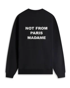 Drôle De Monsieur Slogan Sweatshirt Black