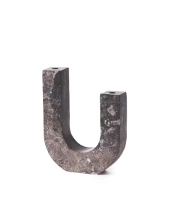 Dusty Deco Arco Candle Holder Grey
