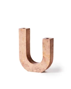 Dusty Deco Arco Candle Holder Red