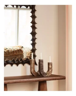 Dusty Deco Arco Candle Holder Grey