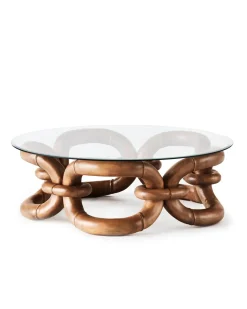 Dusty Deco Bamboo Bracelet Sofa Table 105 Mahogany