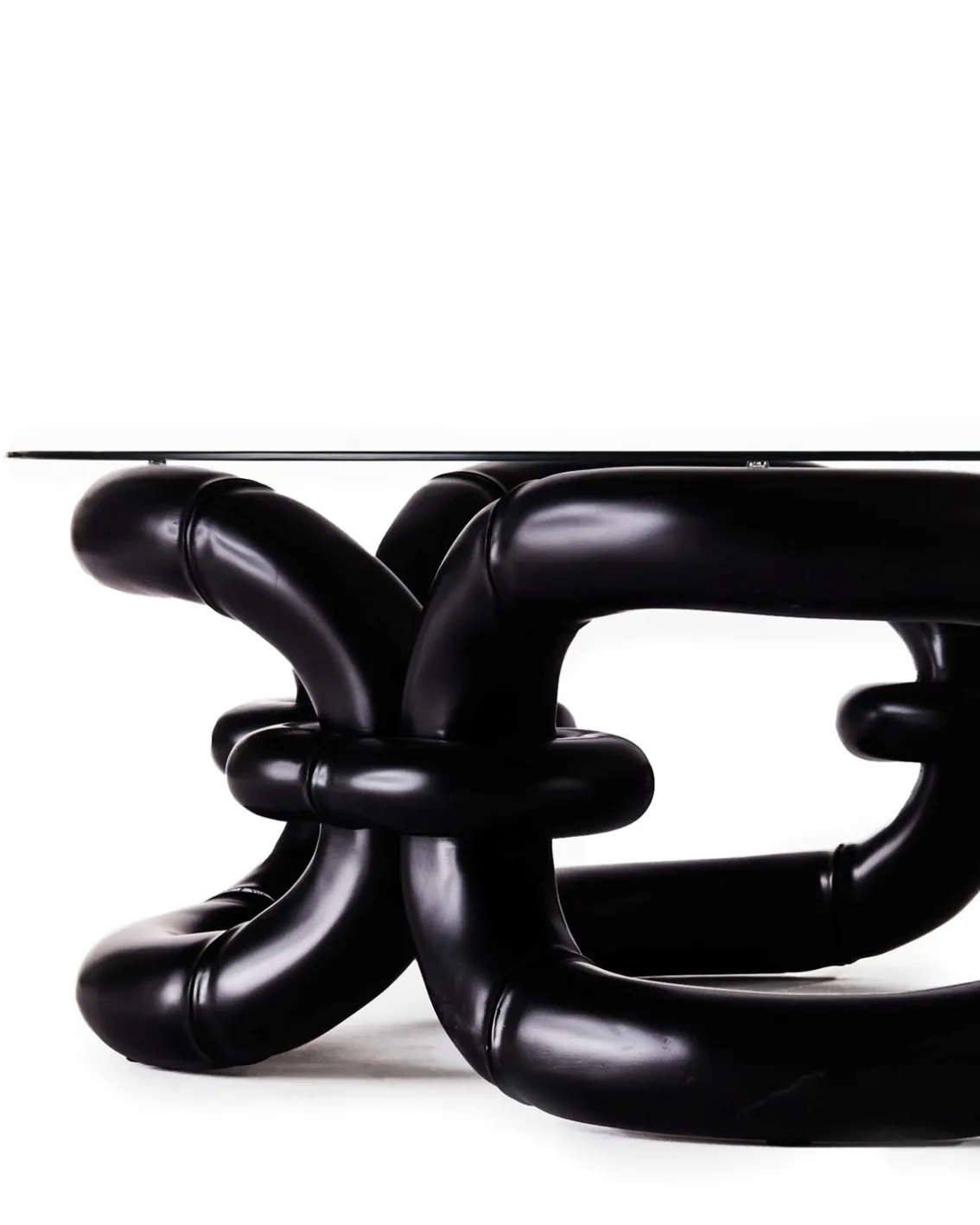 Dusty Deco Bamboo Bracelet Sofa Table 105 Black