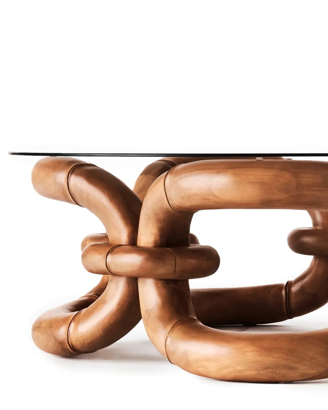 Dusty Deco Bamboo Bracelet Sofa Table 105 Mahogany