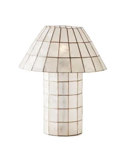 Dusty Deco Cornelia Table Lamp Capiz Shell/Brass