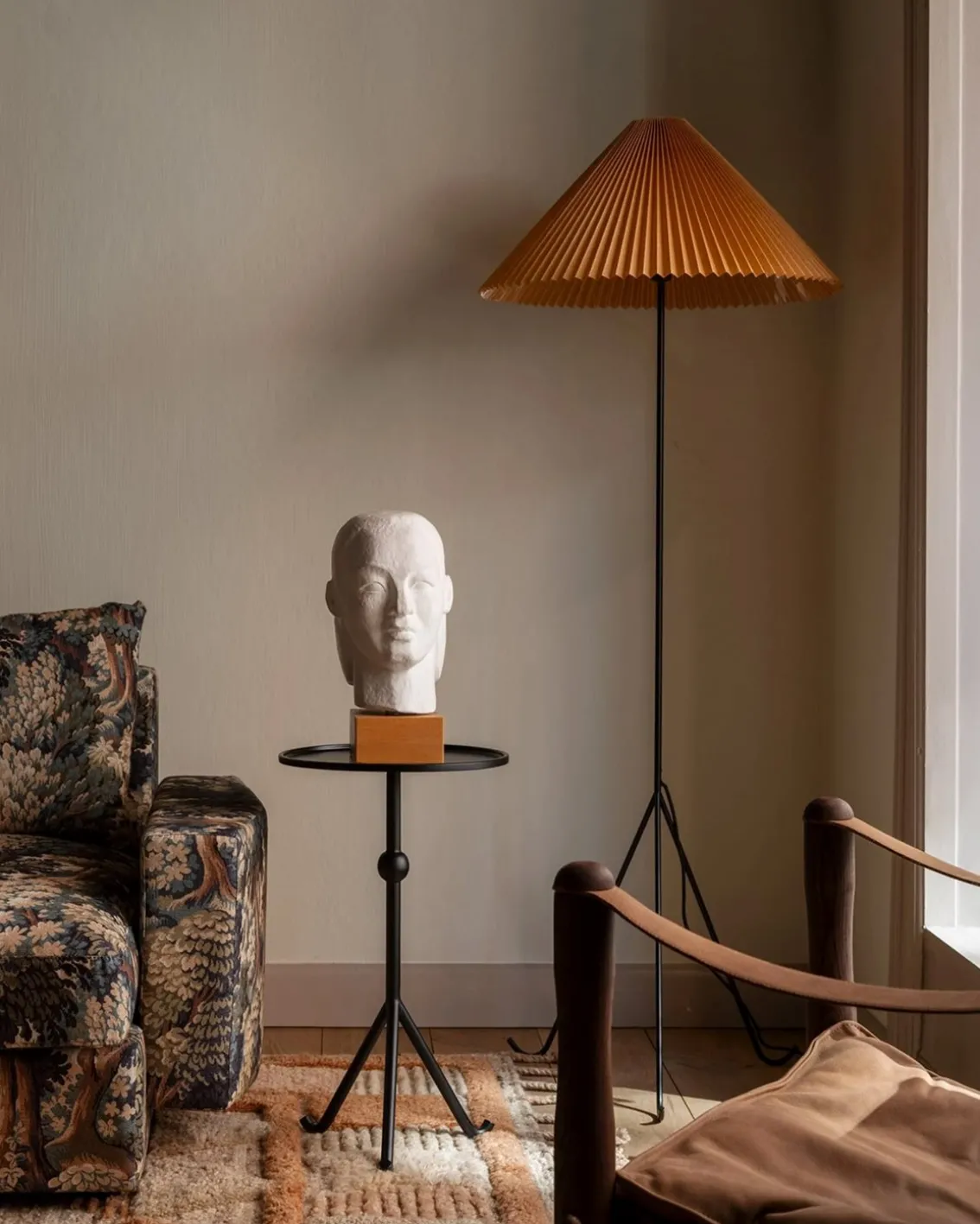 Dusty Deco Geraldine Floor Lamp Waxed Paper/Metal