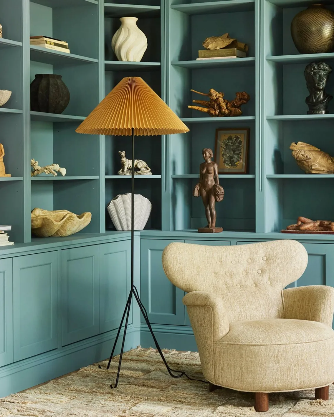 Dusty Deco Geraldine Floor Lamp Waxed Paper/Metal