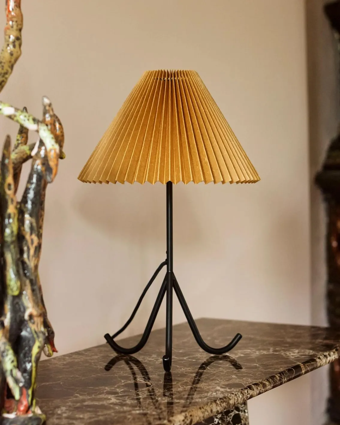 Dusty Deco Geraldine Table Lamp Waxed Paper/Metal