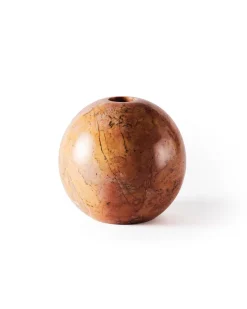 Dusty Deco Sphere Candle Holder 10 Red