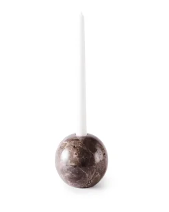 Dusty Deco Sphere Candle Holder 12 Grey