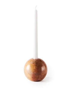 Dusty Deco Sphere Candle Holder 12 Red