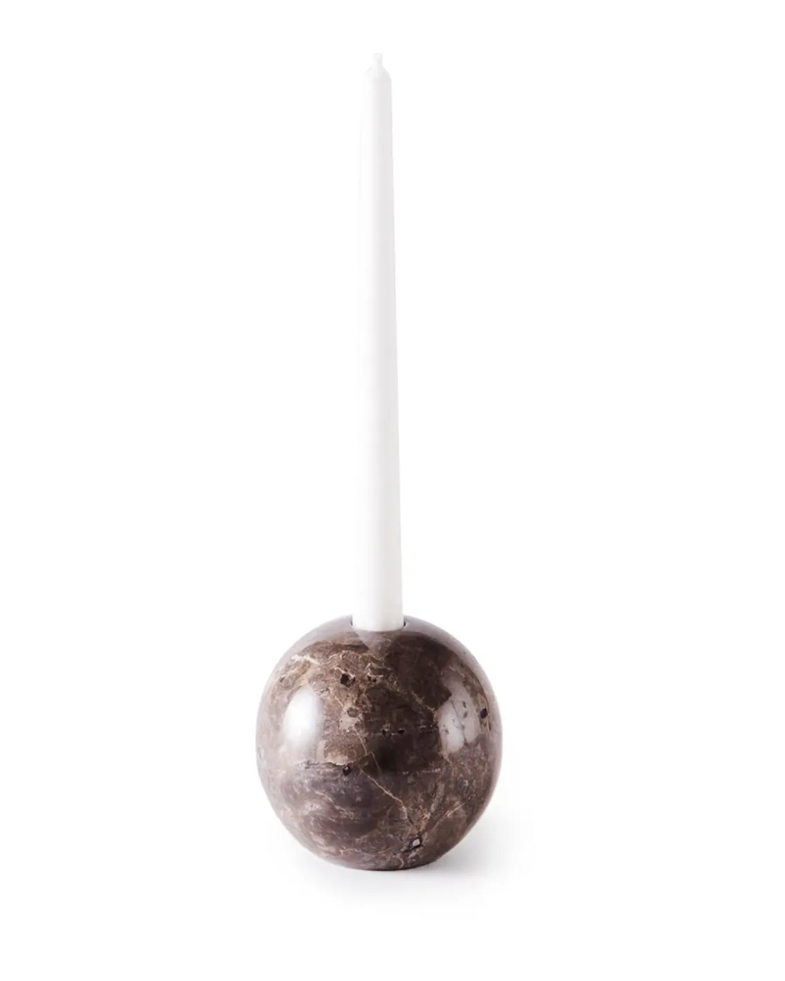 Dusty Deco Sphere Candle Holder 10 Grey