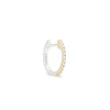 ENNUI Atelier Double Sided Diamond Hoop Yellow Gold/White Gold