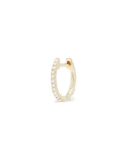 ENNUI Atelier Double Sided Diamond Hoop 10 Mm Black/Yellow Gold