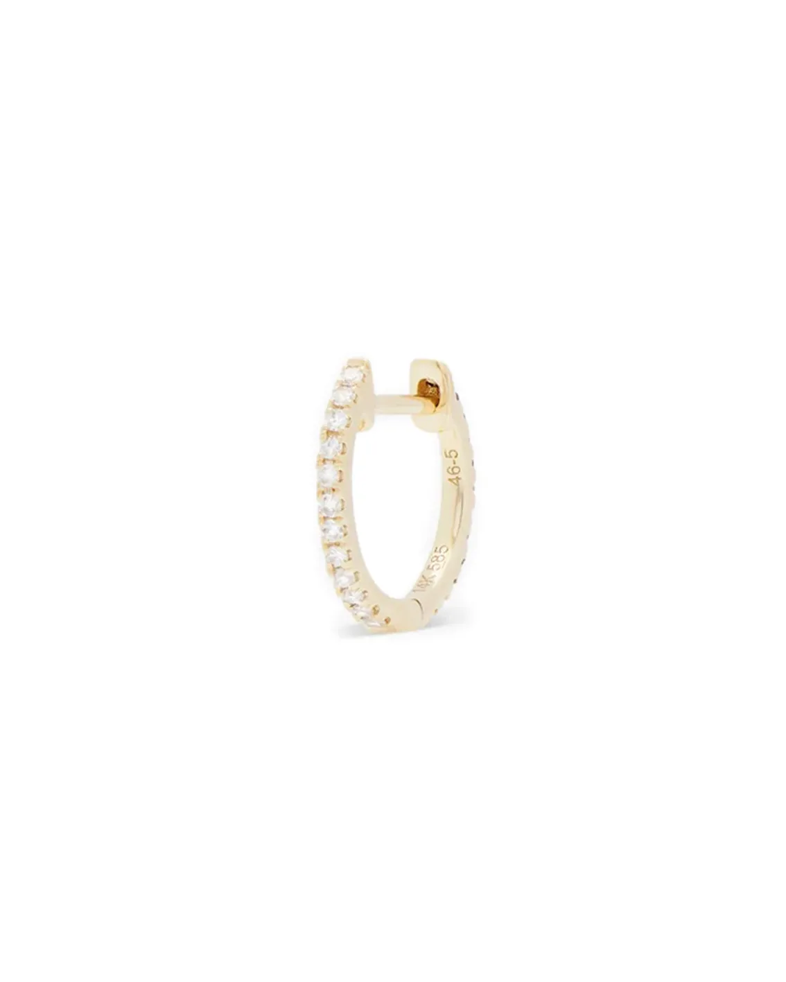 ENNUI Atelier Double Sided Diamond Hoop 10 Mm Black/Yellow Gold