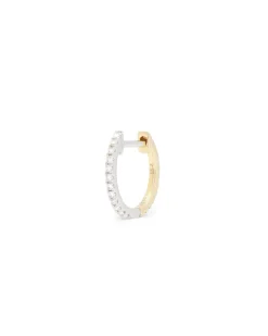 ENNUI Atelier Double Sided Diamond Hoop Yellow Gold/White Gold