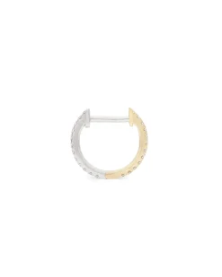 ENNUI Atelier Double Sided Diamond Hoop Yellow Gold/White Gold
