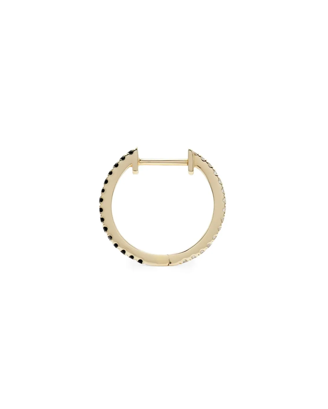 ENNUI Atelier Double Sided Diamond Hoop Black/Yellow Gold