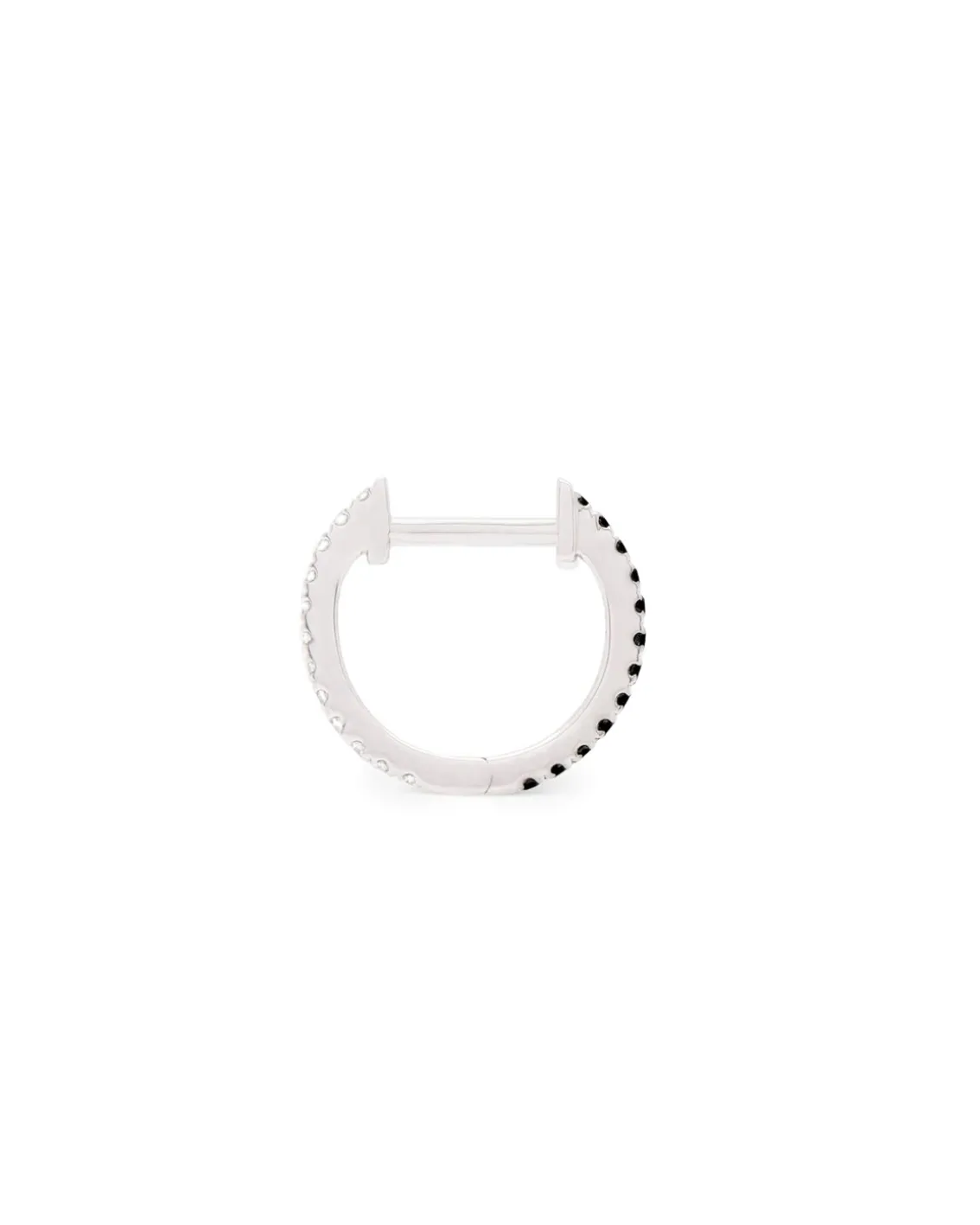 ENNUI Atelier Double Sided Diamond Hoop Black/White Gold