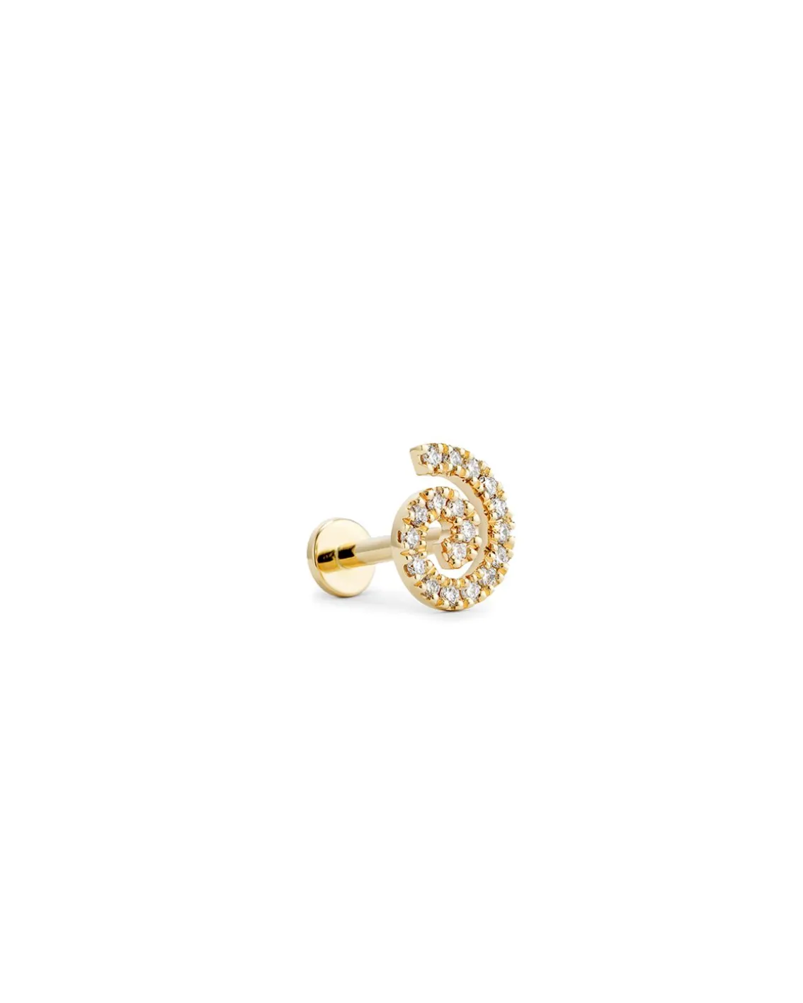 ENNUI Atelier Swirl Labret Yellow Gold