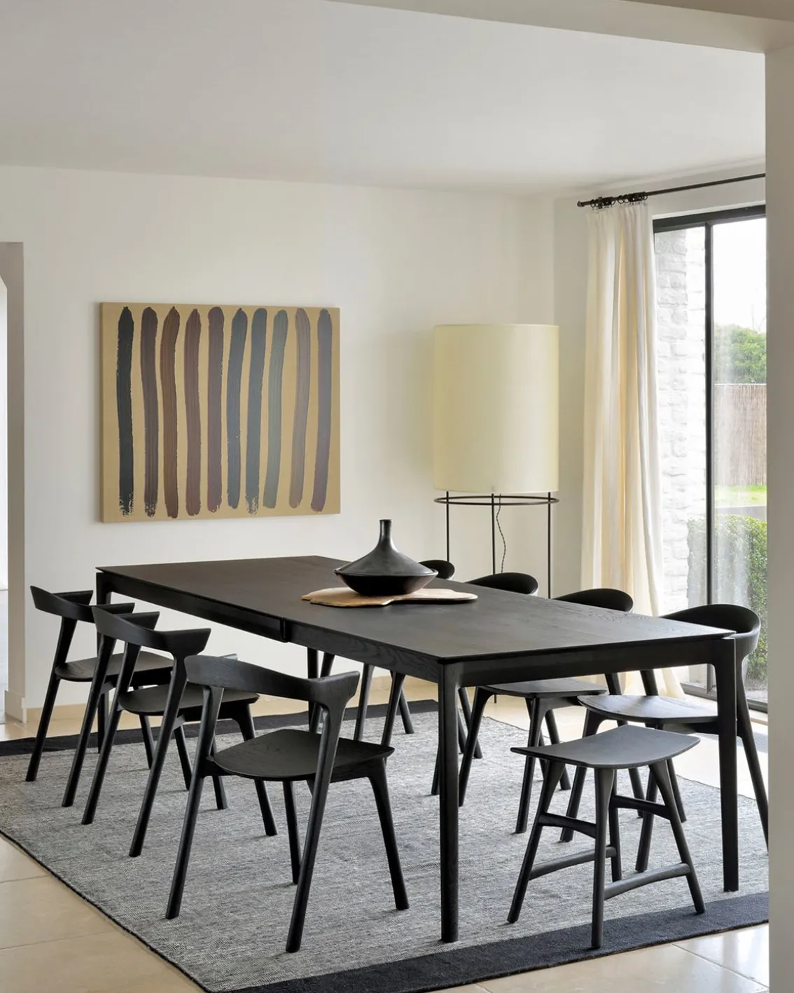 Ethnicraft Bok Extendable Dining Table 180/280 Oak Black
