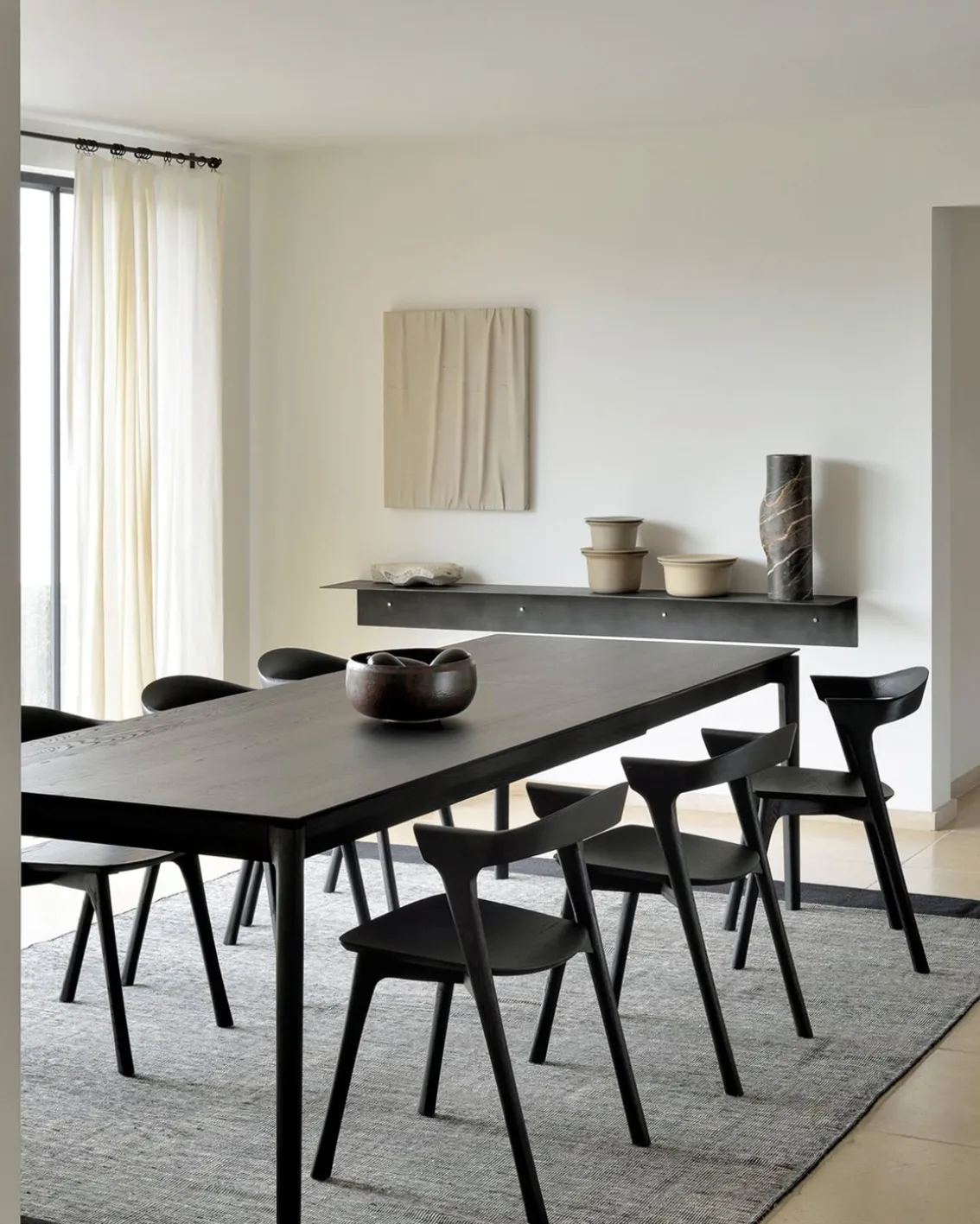 Ethnicraft Bok Extendable Dining Table 180/280 Oak Black