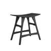 Ethnicraft Osso Stool Varnished Black